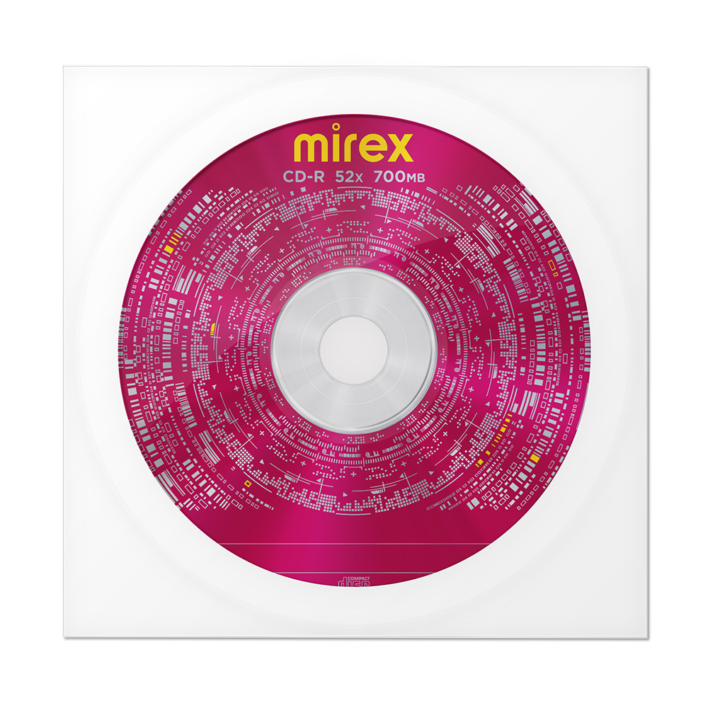 CD-R disk 52x/700Mb Mirex UL120052A8C 1шт бумажный конверт с окном