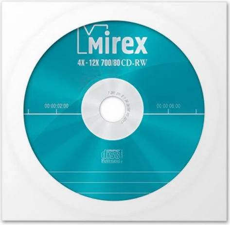 CD-RW disk 4-12x/700Mb Mirex UL121002A8C 1шт бумажный конверт с окном