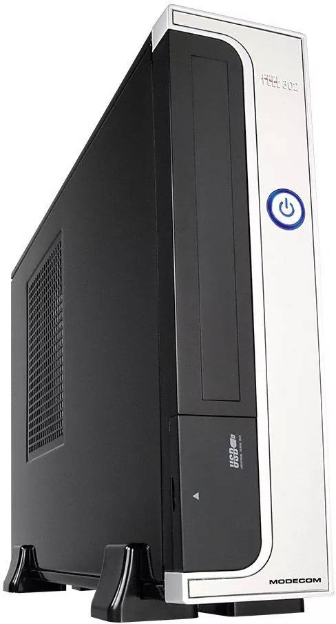 Корпус Modecom Feel 302 IX-F302-13 черный/серебристый, 96Вт, mini-ITX