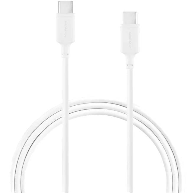 Кабель USB Type-C (M) - USB Type-C (M), 1м, Momax Zero DC16W, White