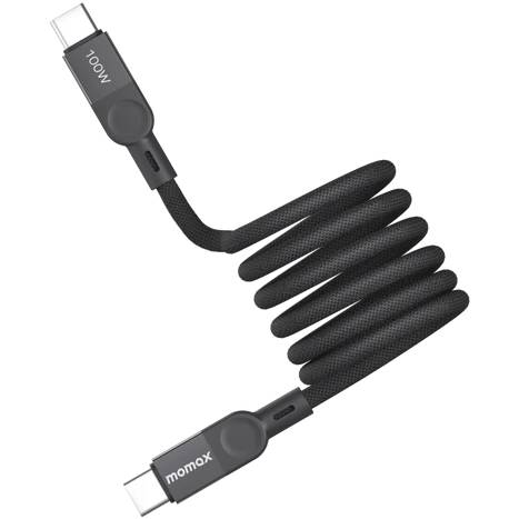 Кабель USB2.0 Type-C (M) - USB2.0 Type-C (M), 1м, Momax Mag.Link DC35D, Black