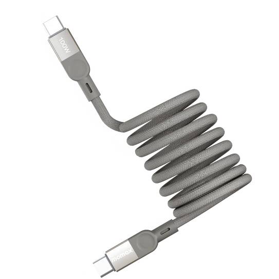 Кабель USB2.0 Type-C (M) - USB2.0 Type-C (M), 2м, Momax Mag.Link DC36L, Titanium