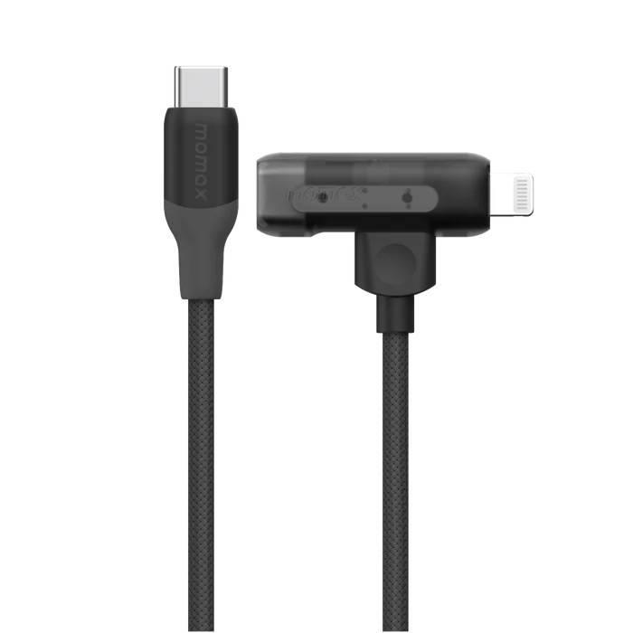 Кабель USB Type-C - Lightning, 1.5м, Momax DL56D, 60W, Black