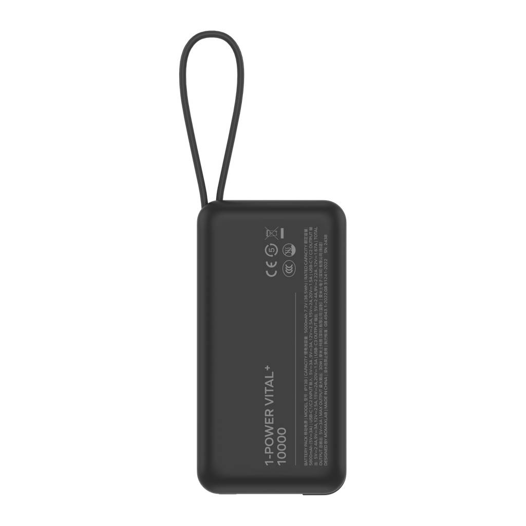 Внешний аккумулятор 5000мАч Momax IP138 1-Power Vital+ Black (IP138D)