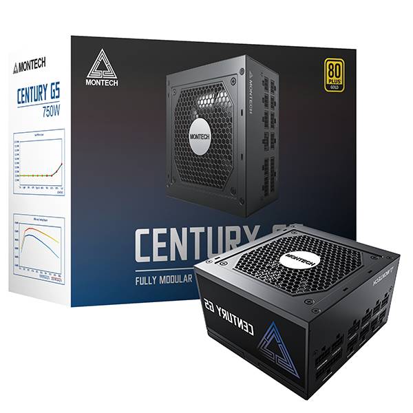 Блок питания 750Вт, Montech Century G5 750W (MNT-CG750-B), 80 Plus Gold, APFC, ATX