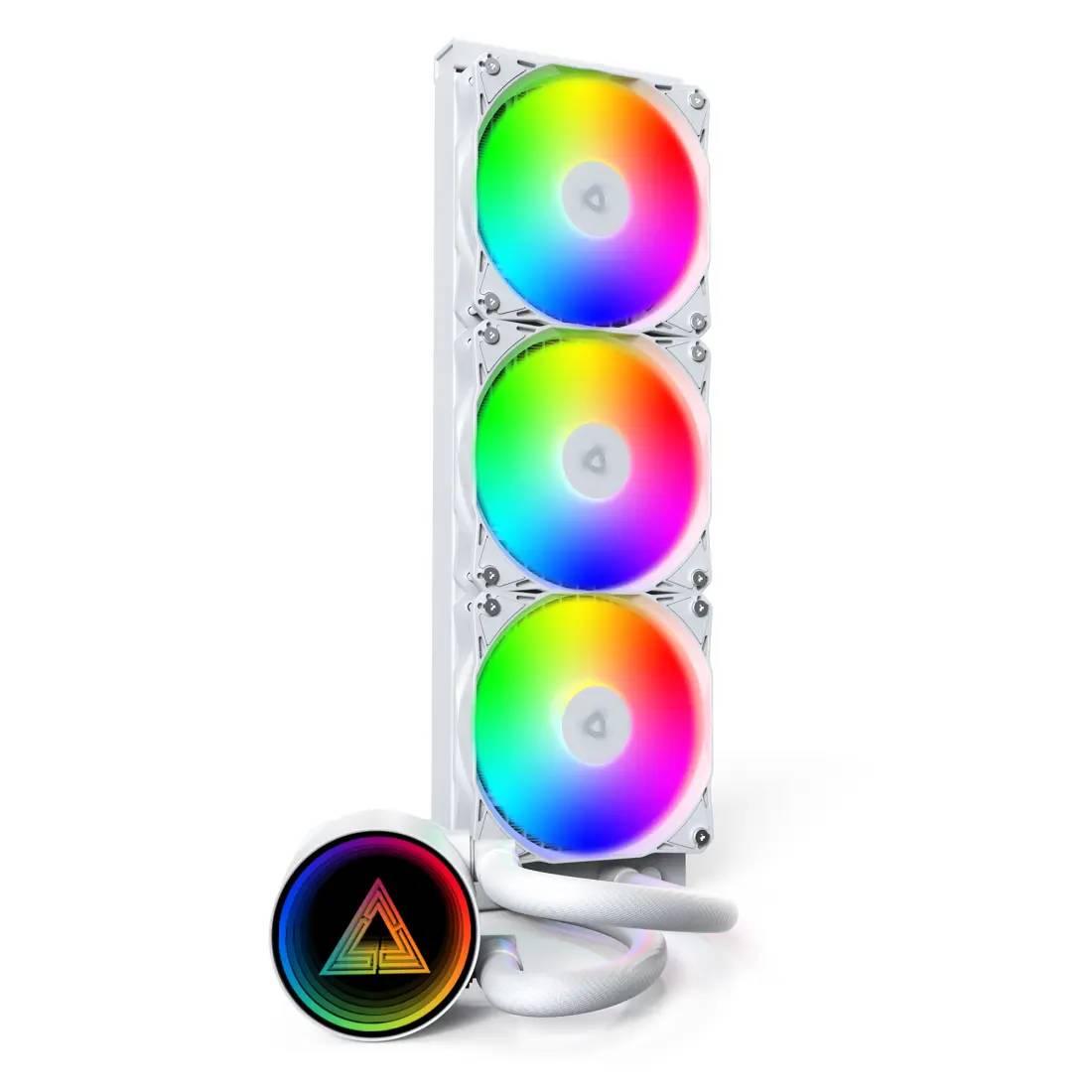 Жидкостное охлаждение Montech LightFlow ARGB 360 White (LGA1700 Ready)