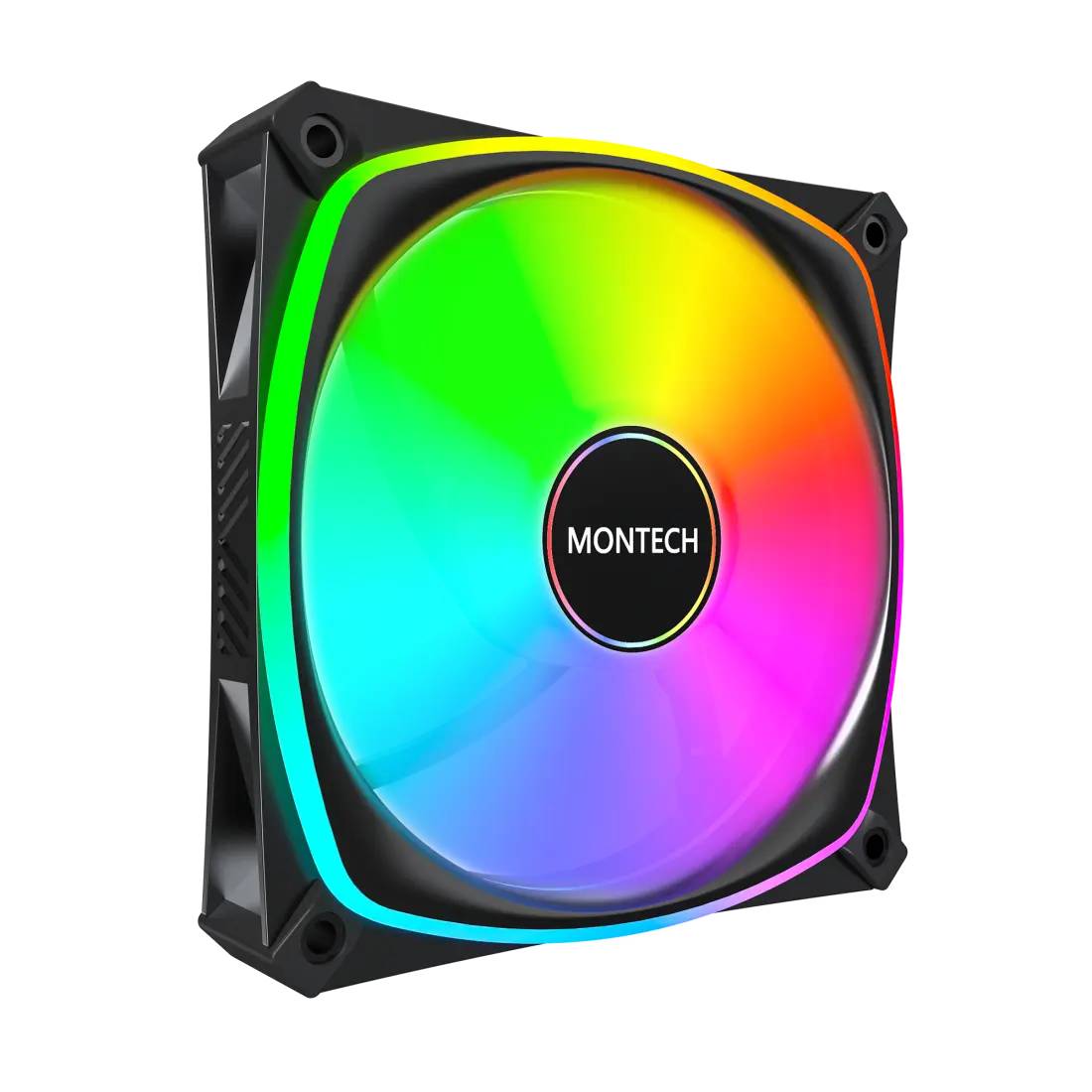 Вентилятор 12x12см Montech RX120 PRO PWM ARGB Black (MNT-RX120PRO-B)