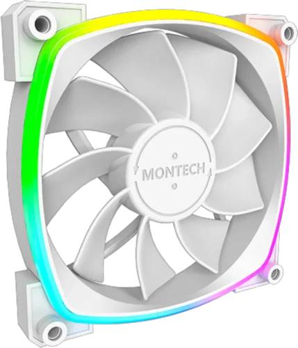 Вентилятор 12x12см Montech RX120 PWM Reverse White RX120W3P, 3шт.