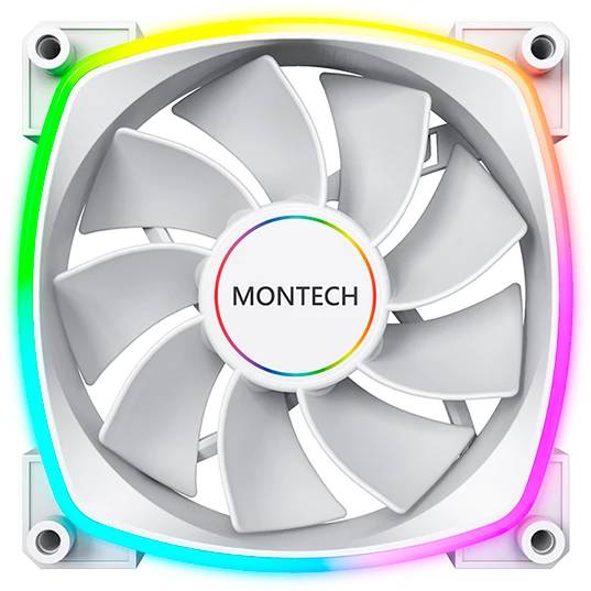 Вентилятор 14x14см Montech RX140 PWM reverse White