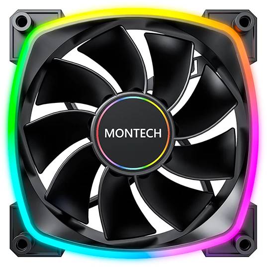 Вентилятор 14x14см Montech RX140 PWM reverse Black