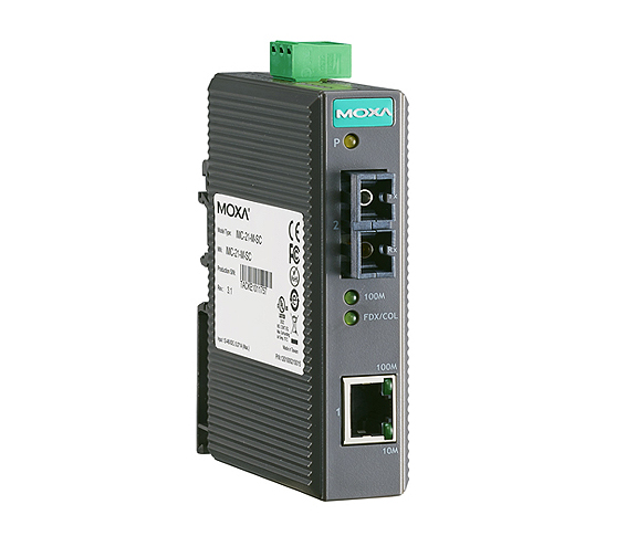 Медиаконвертор Moxa IMC-21-S-SC, Ethernet 10/100BaseTX -&gt; 100BaseFX 