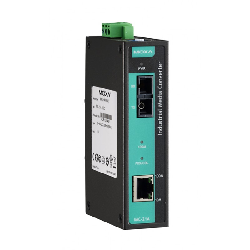 Медиаконвертор Moxa IMC-21A-M-SC, Ethernet 10/100BaseTX -&gt; 1000BaseFX MM