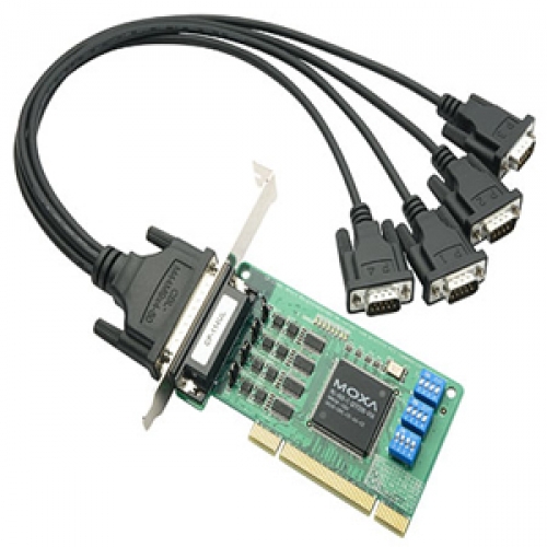 Контроллер RS232/422/485, 4xCOM9 (RS-232/422/485), Moxa CP-114EL, PCI-Ex1