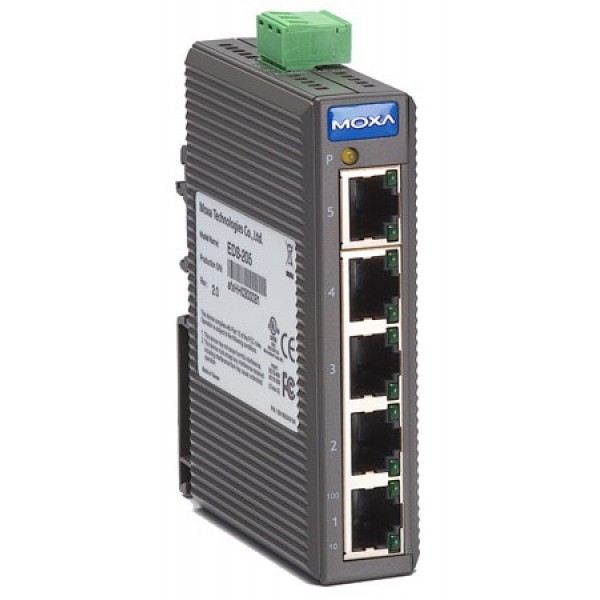 Коммутатор Moxa EDS-205A-T, 5xLAN 100Mbps