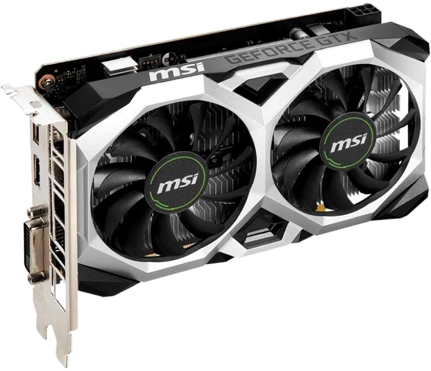 Видеокарта GeForce GTX 1650, 4Gb GDDR6 128bit, MSI GTX 1650 D6 VENTUS XS V1, RTL