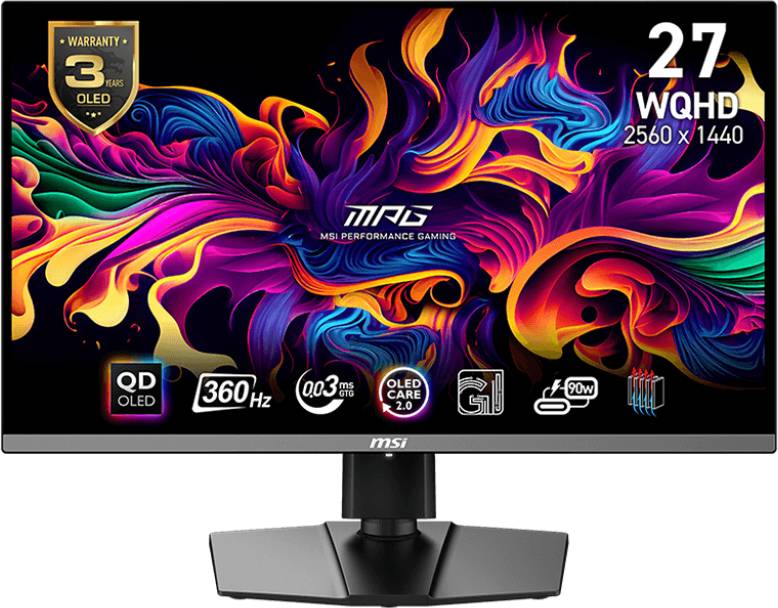 Монитор 26.5" MSI MPG 271QRX, 2560x1440 QD-OLED, 360Hz (2xHDMI, DP, USB Type-C)