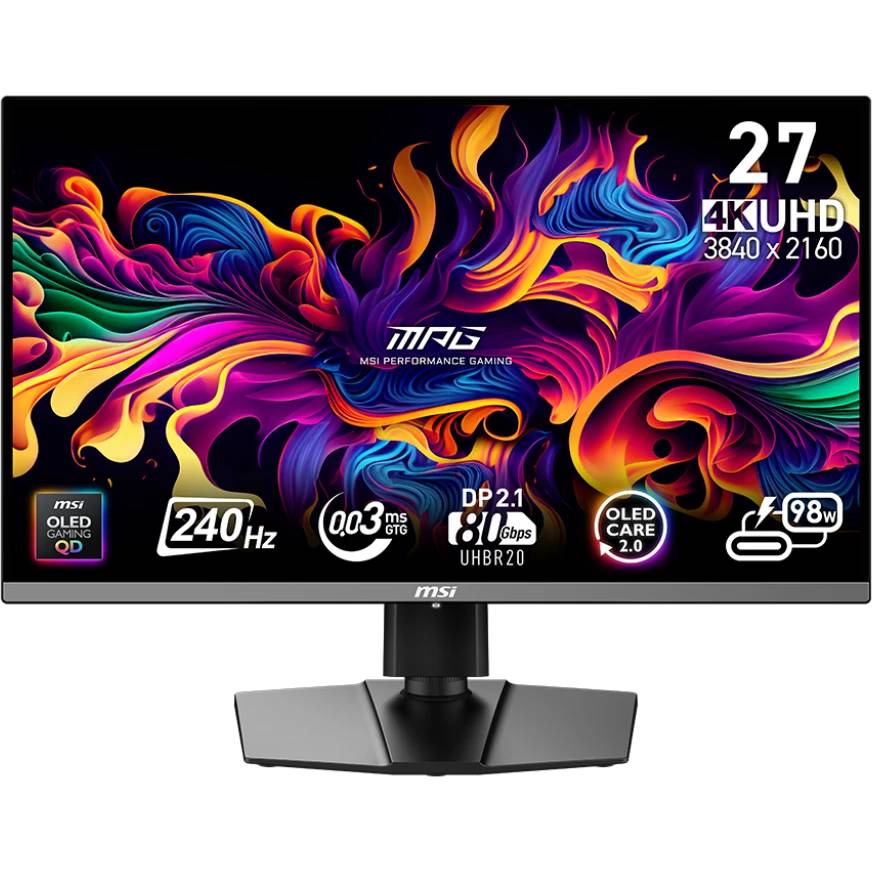 Монитор 27" MSI MPG 272URX QD-OLED, 3840x2160, OLED, 240Hz (2xHDMI, DP)