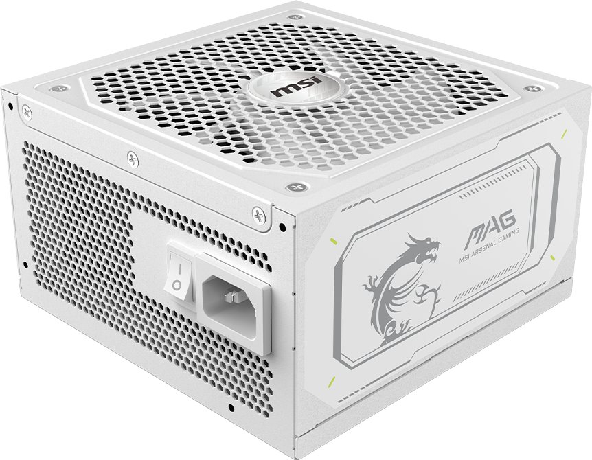 Блок питания 1000Вт, MSI MAG A1000GL PCIE5 White, 80 Plus Gold, APFC, ATX (306-7ZP9B51-CE0)