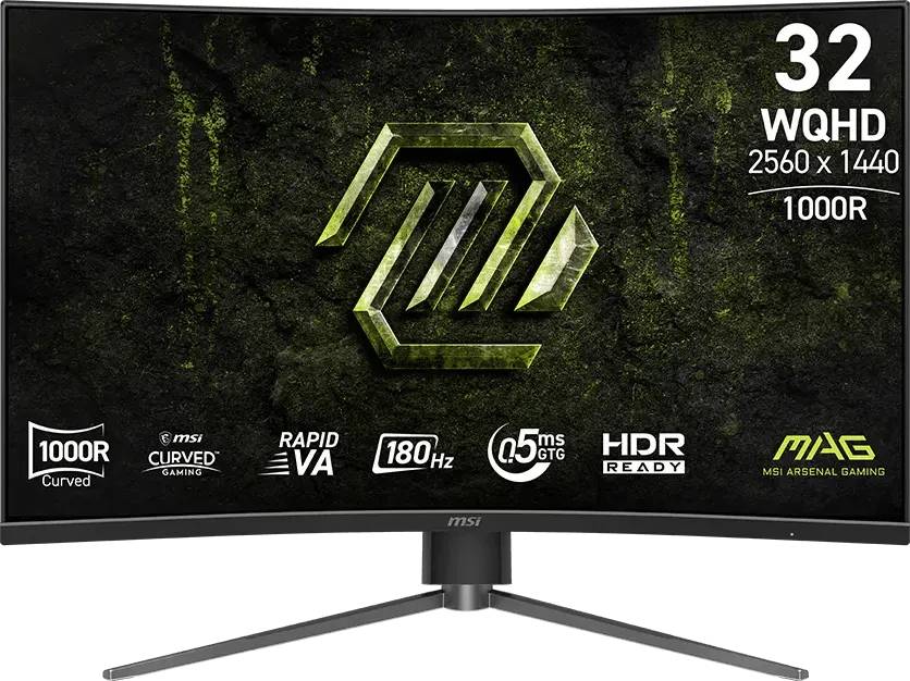 Монитор 31.5" MSI MAG 325CQPF E18, 2560x1440, VA, 180Hz (2xHDMI, DP) (9S6-3DC14H-204)