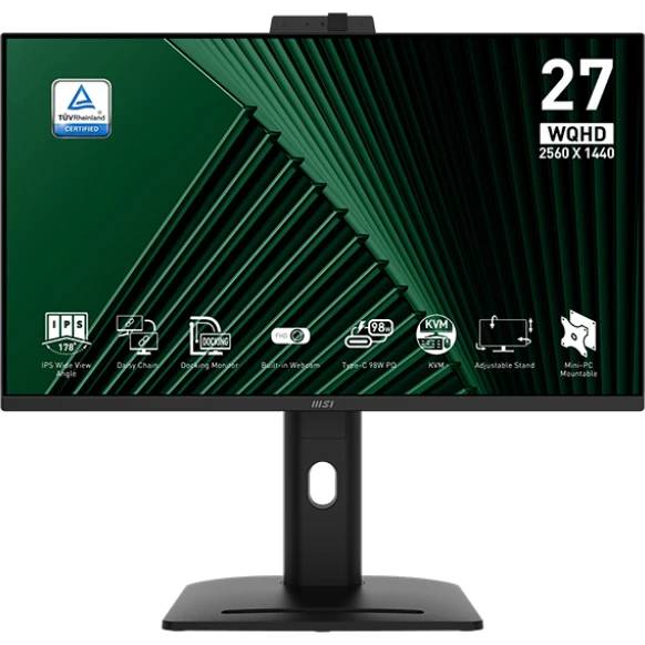 Монитор 27" MSI PRO MP275QPDG, 2560x1440, IPS, 100Hz, Speakers (2xHDMI, DP) (9S6-3PC8CM-005)