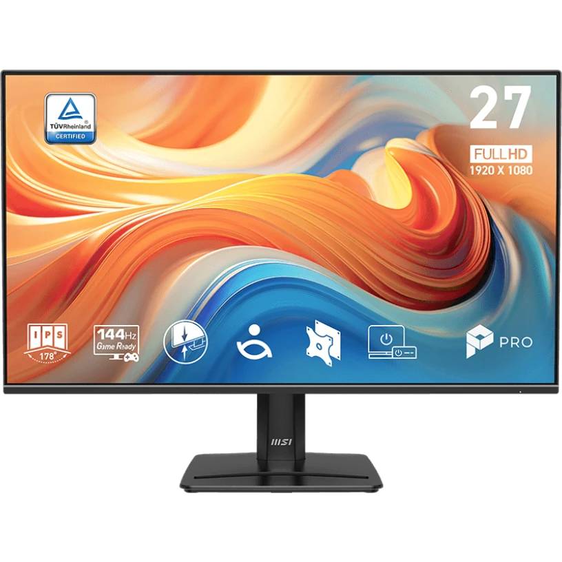 Монитор 27" MSI Pro MP271 E14A, 1920x1080, IPS, 144Hz, Speakers (VGA, HDMI, DP) (9S6-3PE9CM-010)