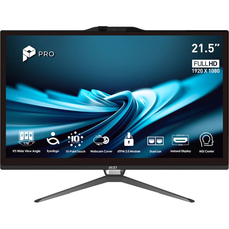 Моноблок MSI Pro AP222T 14MA-642XRU, 21.5" IPS Touch, Core i5 14400/ 16Gb/ 512SSD/ Black (9S6-AC0151-642)