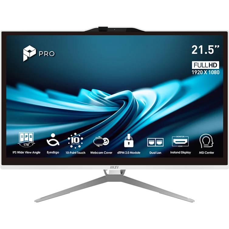 Моноблок MSI Pro AP222T 14MA-643XRU, 21.5" IPS Touch, Core i5 14400/ 16Gb/ 512SSD/ White (9S6-AC0152-643)