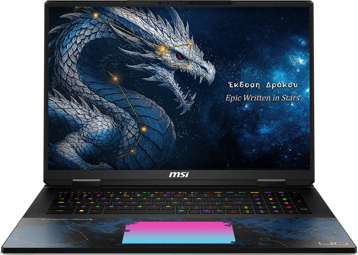 Ноутбук MSI Titan Dragon Edition 18 HX A2WJ-1251RU, 18" IPS, Core Ultra 9 290HX/ 96Gb/ 4TbSSD/ RTX 5090 24Gb/ W11/ Black (9S7-1824D6-1251)