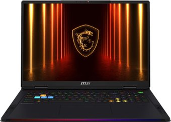 Ноутбук MSI Raider 18 HX AI A2XWIG-294BY, 18" IPS, Core Ultra 9 285HX/ 64Gb/ 2TbSSD/ RTX 5080 16Gb/ W11/ Black (9S7-182462-294)