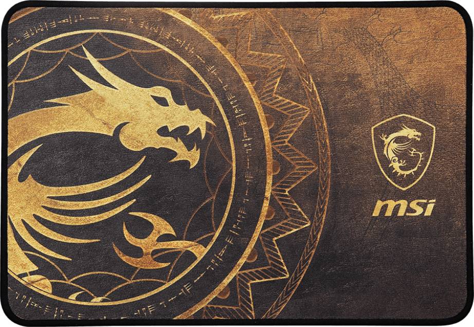Коврик MSI Agility GD21 Dragon Tiamat, золотистый/рисунок, 320x220x3мм