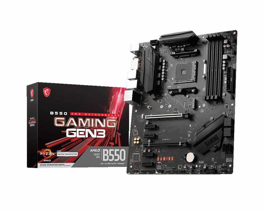 Материнская плата MSI B550 GAMING GEN3, AM4, (DVI, HDMI), 4xDDR IV, ATX