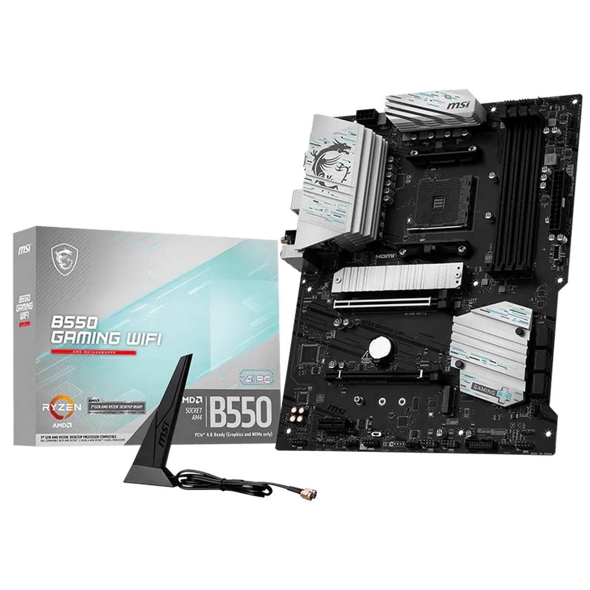 Материнская плата MSI B550 GAMING WIFI, AM4, (DP, HDMI), 4xDDR IV, ATX