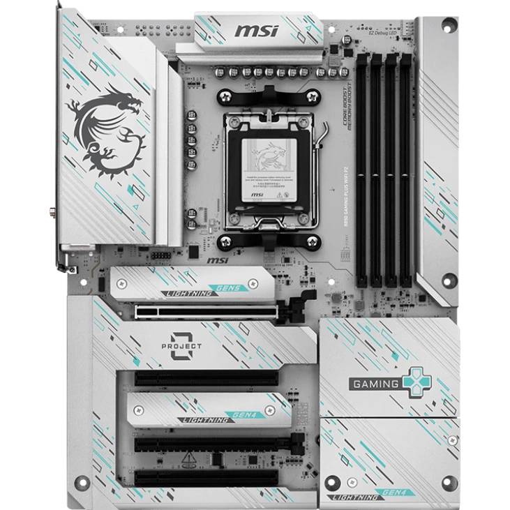 Материнская плата MSI B850 GAMING PLUS WIFI PZ, AM5, (DP), 4xDDR V, ATX
