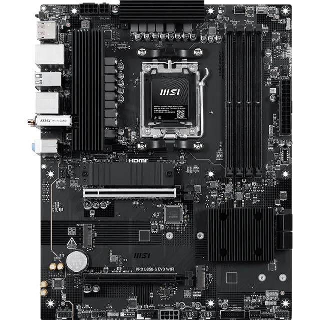Материнская плата MSI PRO B850-S EVO WIFI, AM5, (HDMI, DP), 4xDDR V, ATX