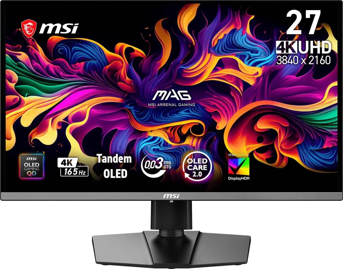 Монитор 27" MSI MAG 272UP QD-OLED E16, 3840x2160, OLED, 165Hz (2xHDMI, DP) (9S6-3CD79A-096)