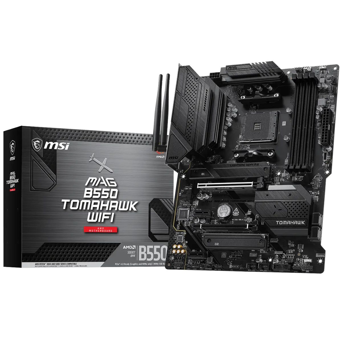 Материнская плата MSI MAG B550 TOMAHAWK WIFI, AM4, (HDMI, DP), 4xDDR IV, ATX
