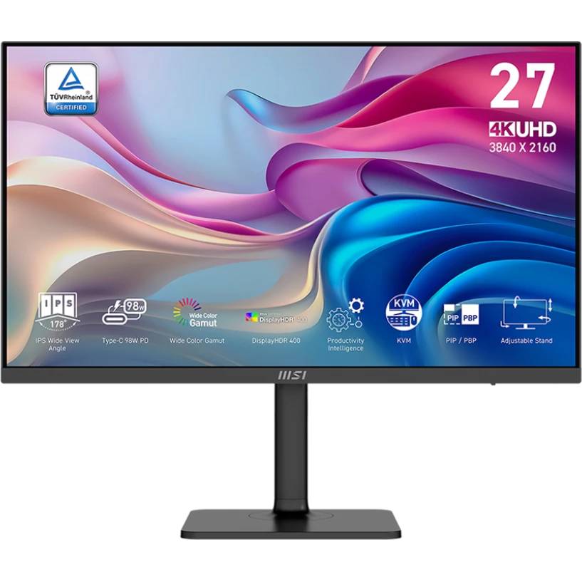 Монитор 27" MSI Modern MD272UPHG, 3840x2160, IPS, 60Hz, Speakers (2xHDMI, DP, USB Type-C)