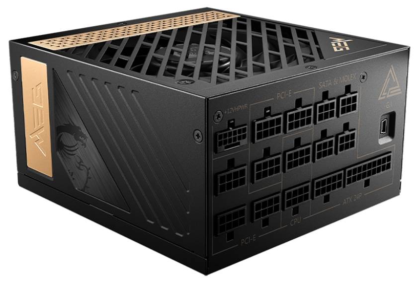 Блок питания 1300Вт, MSI MEG Ai1300P PCIE5, 80 Plus Platinum, APFC, ATX