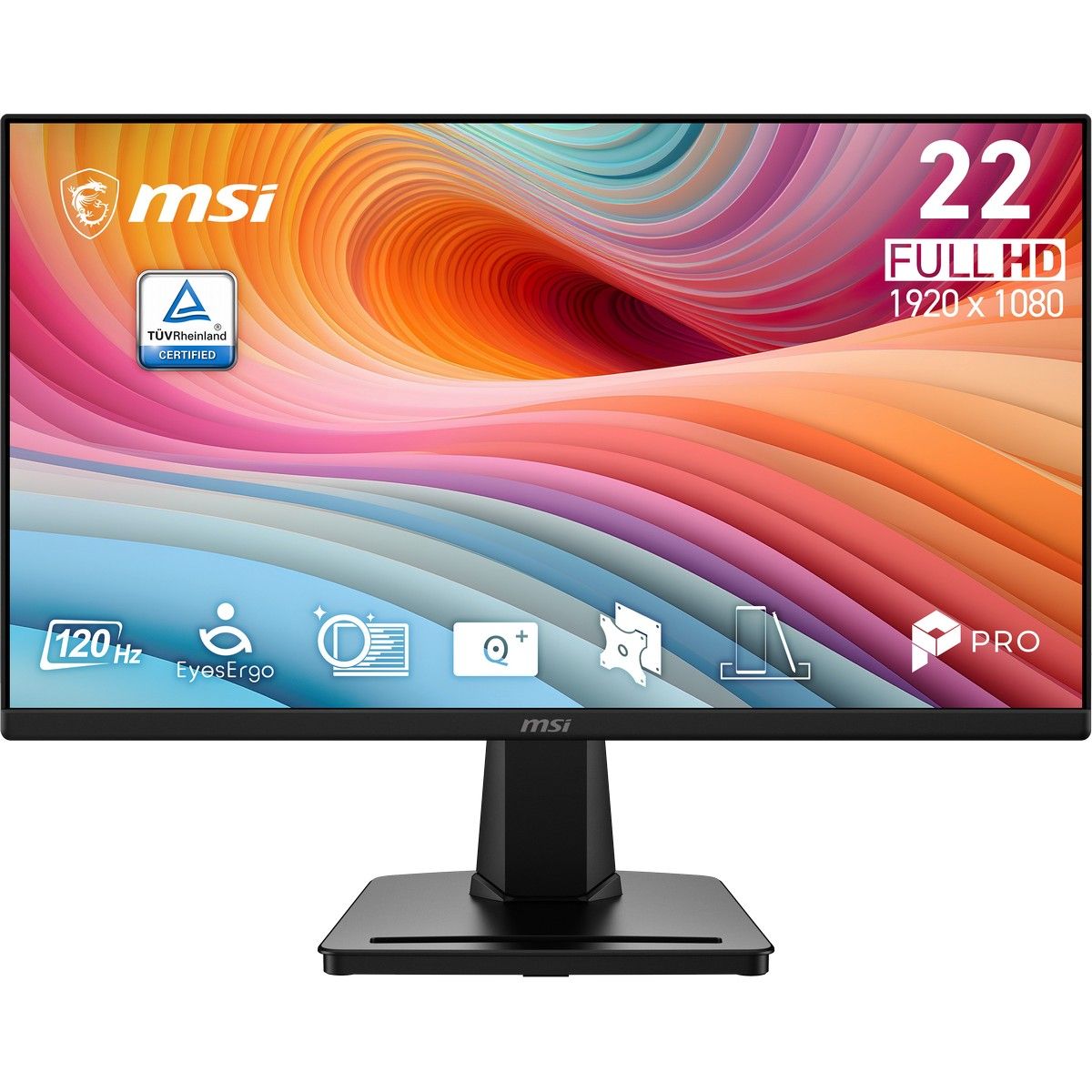 Монитор 21.5" MSI Pro MP225 E12L, 1920x1080, IPS, 120Hz (VGA, HDMI) (9S6-3PE0CM-056)