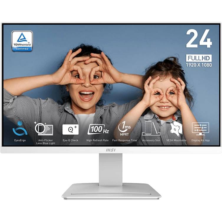 Монитор 23.8" MSI Pro MP2412W, 1920x1080, VA, 100Hz (DP, HDMI) (9S6-3BA9CH-072)