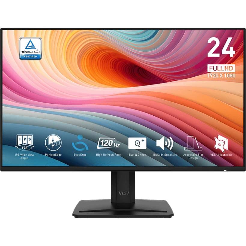 Монитор 23.8" MSI Pro MP242A E2, 1920x1080, IPS, 120Hz, Speakers (VGA, HDMI, DP)