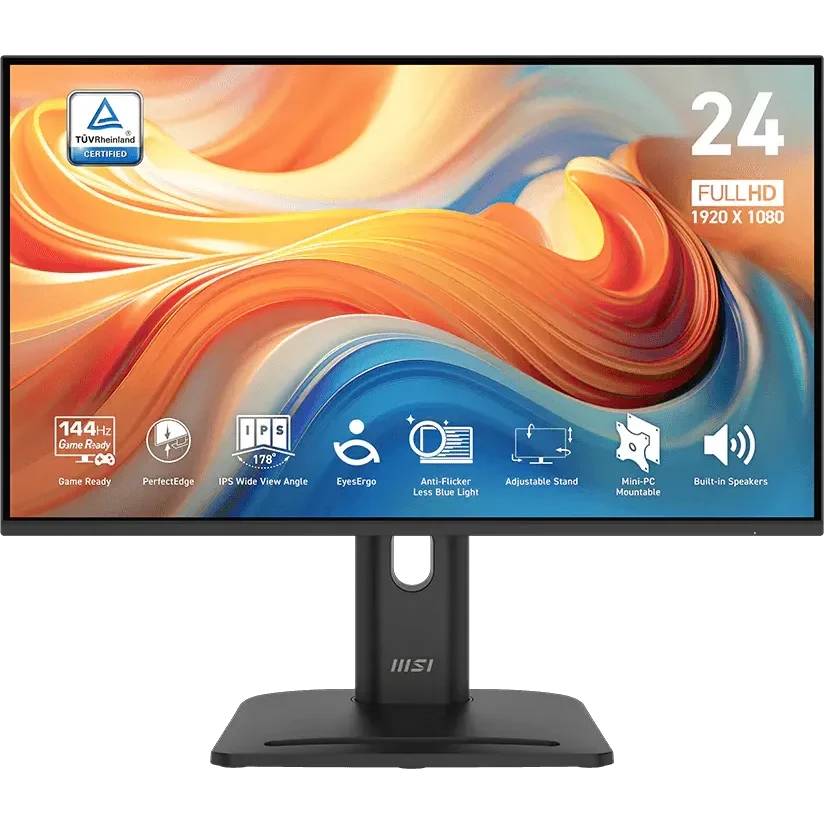 Монитор 23.8" MSI Pro MP245PG E14, 1920x1080, IPS, 144Hz, Speakers (VGA, HDMI, DP) (9S6-3PE39M-014)