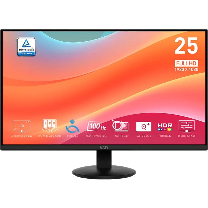 Монитор 24.5" MSI PRO MP252L, 1920x1080, IPS, 100Hz, (HDMI, DP)