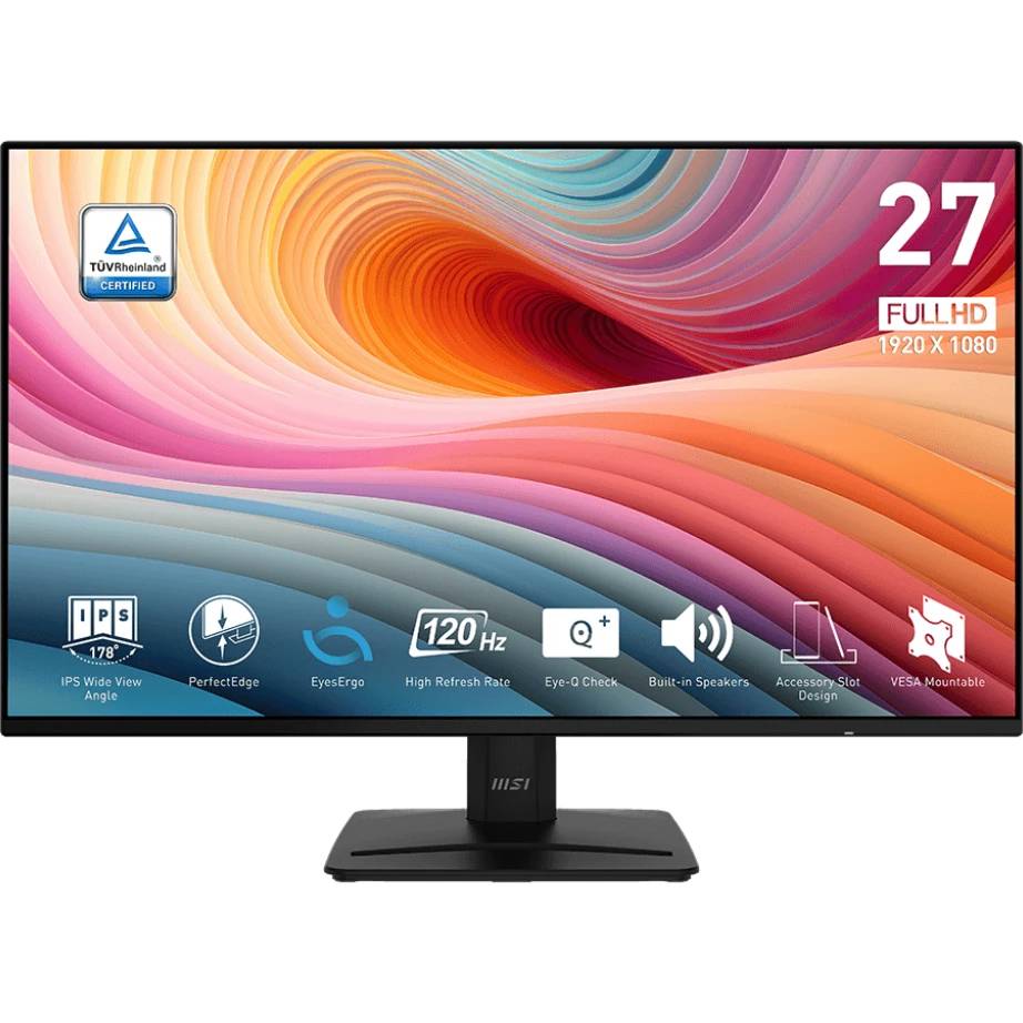 Монитор 27" MSI Pro MP271A E2, 1920x1080, IPS, 120Hz, Speakers (VGA, HDMI, DP) (9S6-3PD0CT-006)