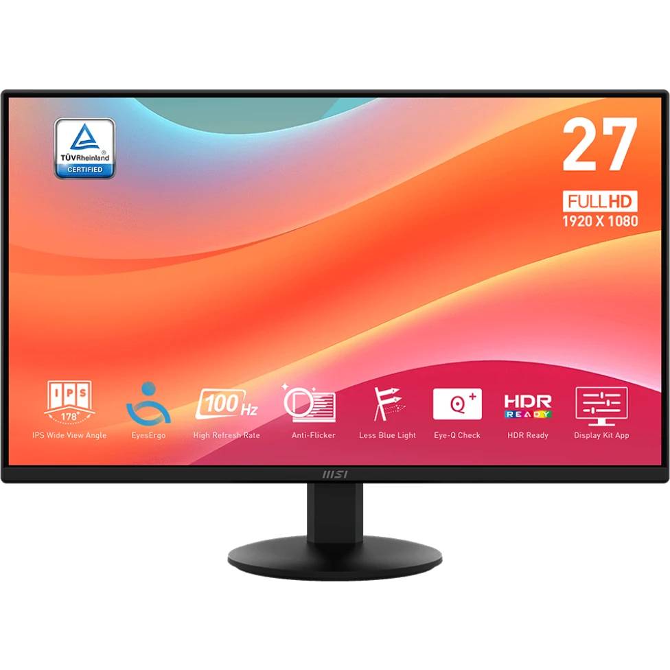 Монитор 27" MSI Pro MP272L, 1920x1080, IPS, 100Hz (HDMI, DP) (9S6-3PD6CT-008)