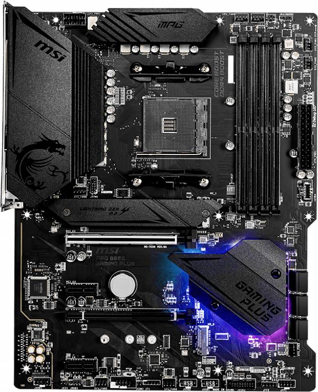 Материнская плата MSI MPG B550 GAMING PLUS, AM4, (DP, HDMI), 4xDDR IV, ATX (ТОЛЬКО В СОСТАВЕ ПЭВМ)