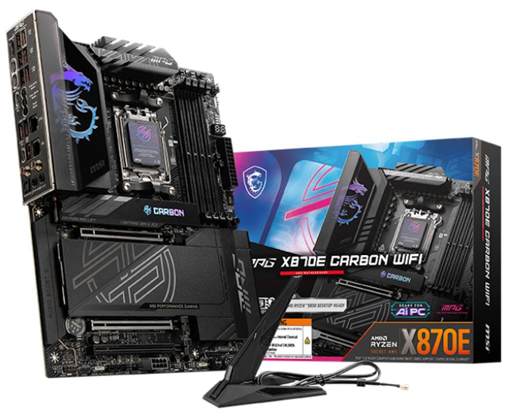 Материнская плата MSI MPG X870E CARBON WIFI, AM5, (HDMI), 4xDDR V, ATX