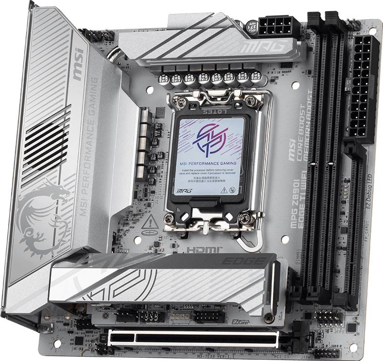 Материнская плата MSI MPG Z890I EDGE TI WIFI, LGA1851, (HDMI), 2xDDR V, miniITX
