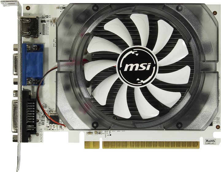 Видеокарта GeForce GT 730, PCI-E, 4Gb DDR3 128bit, MSI N730-4GD3V2, кулер, RTL