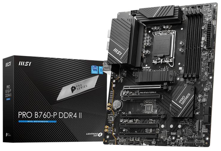 Материнская плата MSI PRO B760-P DDR4 II, LGA1700, (HDMI, DP), 4xDDR IV, ATX